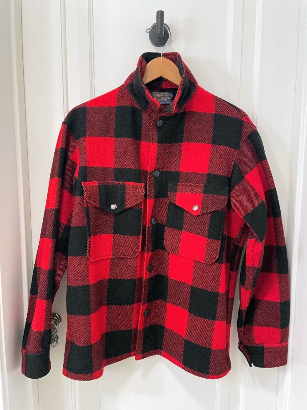Vintage Pendleton Men’s Heavy Wool Buffalo Check Plaid Shacket Jacket S